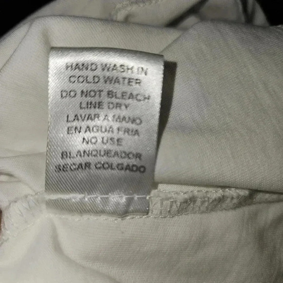 Entro‎ Off White Ruched Sleeve Crew Neck White Tee Sz S - Picture 14 of 14